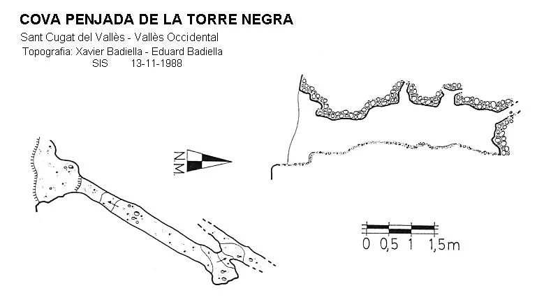 Topografía de TORRE NEGRA, COVA PENJADA DE LA
