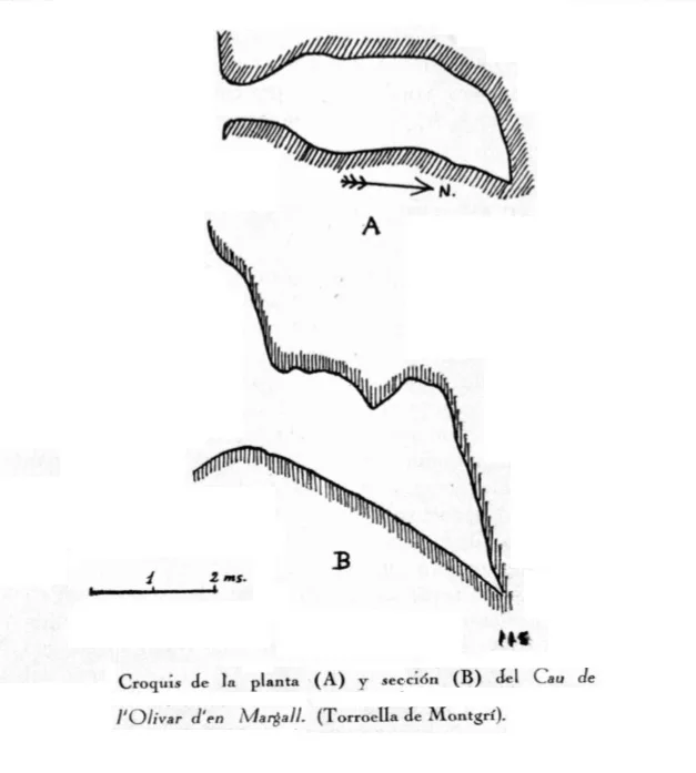 Topografia de OLIVAR D'EN MARGALL, CAU DE L'