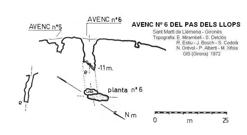 Survey of PAS DELS LLOPS, AVENC Nº6 DEL