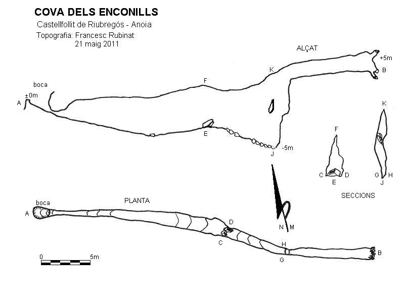 Topografía de ENCONILLS, COVA DELS