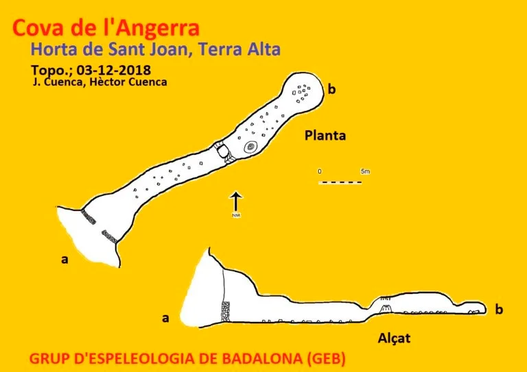 Topografía de ANGERRA, COVA DE L'