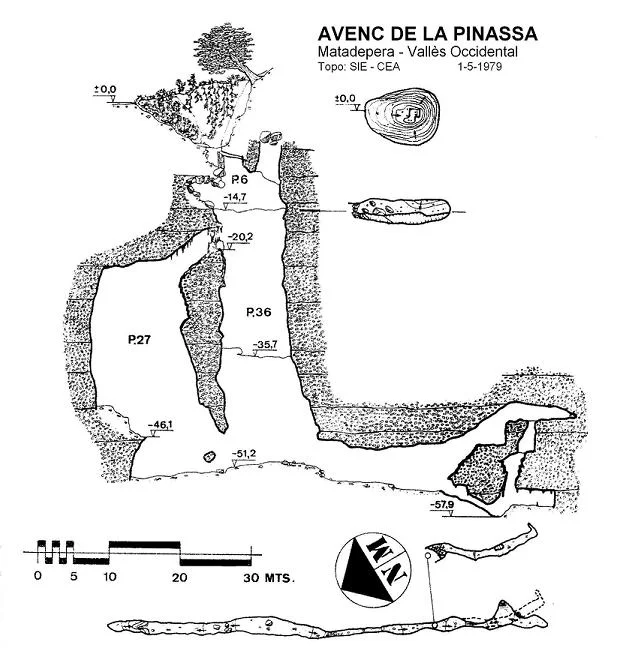 Topografia de PINASSA, AVENC DE LA