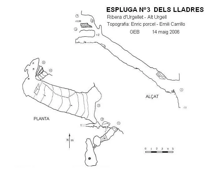 Topographie de LLADRES, ESPLUGA Nº3 DELS