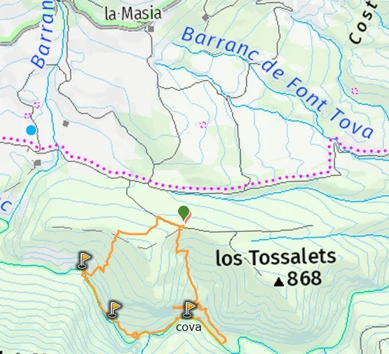 Topografia de BEGURIANA, COVA