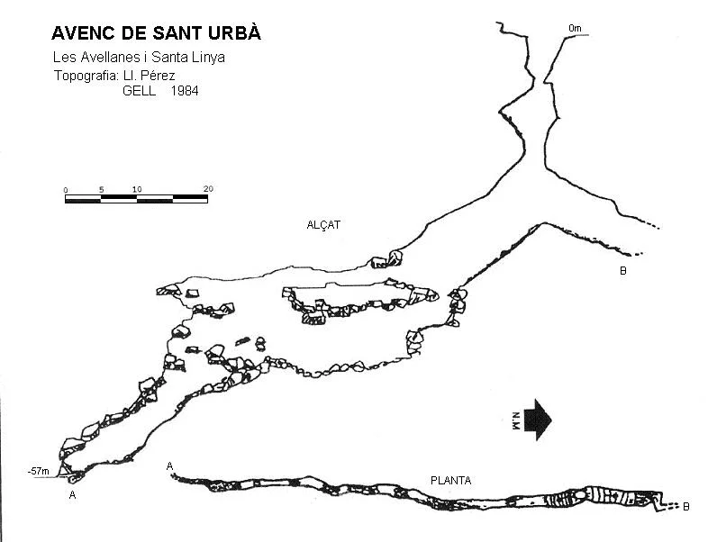 Topografía de SANT URBÀ, AVENC DE
