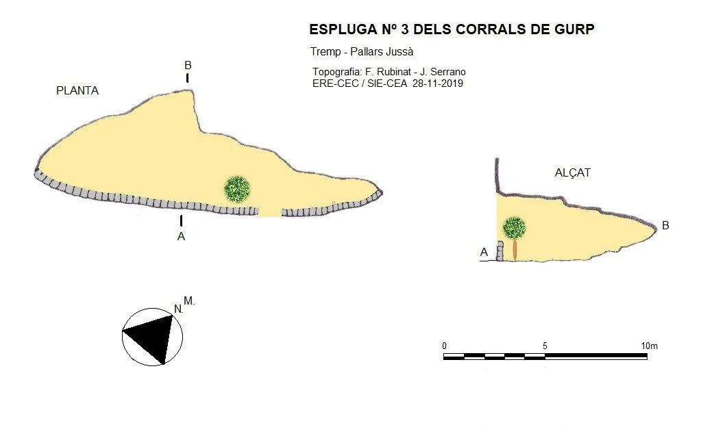 Topographie de CORRALS DE GURP, ESPLUGA Nº3 DELS