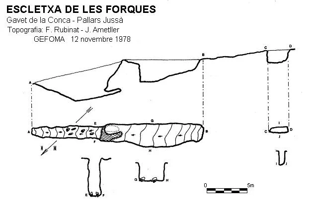 Topografía de FORQUES, ESCLETXA DE LES