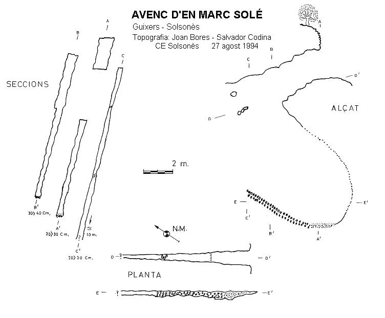 Topografia de MARC SOLÉ, AVENC D'EN
