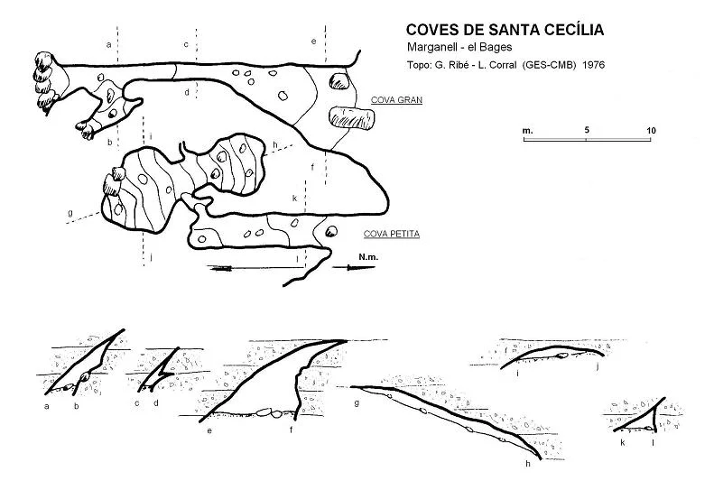 Topographie de SANTA CECÍLIA, COVES DE