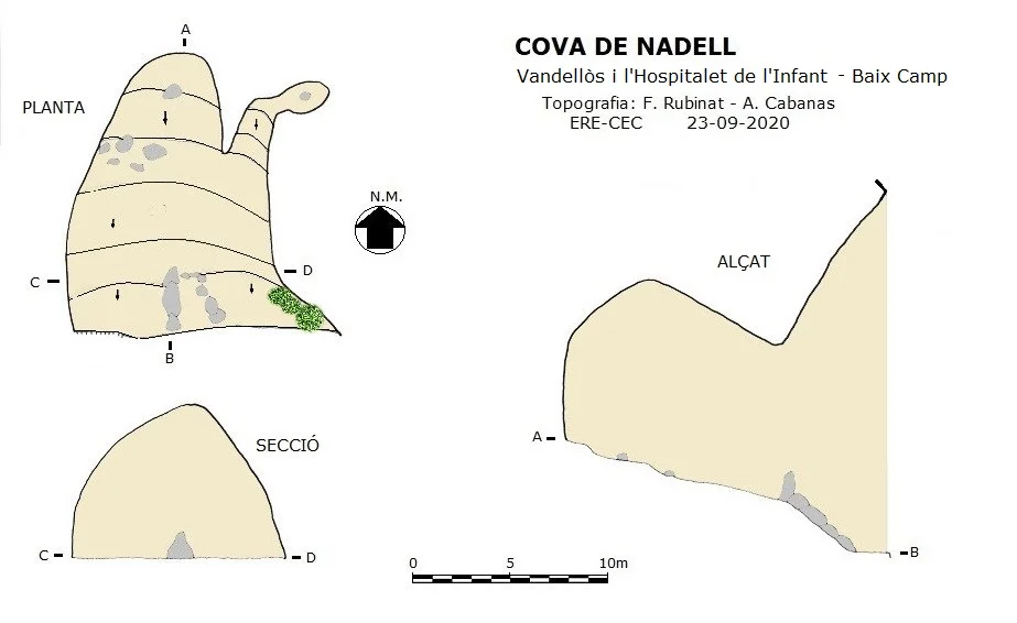Topographie de NADELL, COVA DE