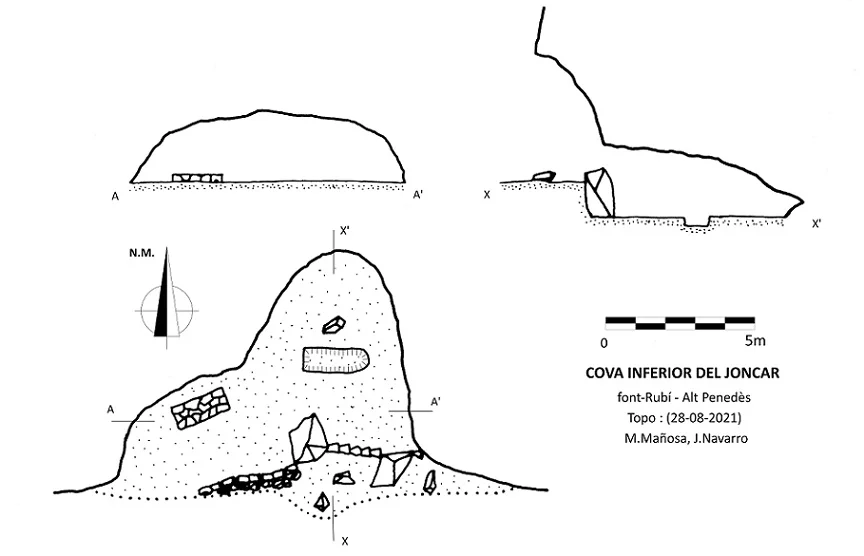 Topografía de JONCAR, COVA INFERIOR DEL