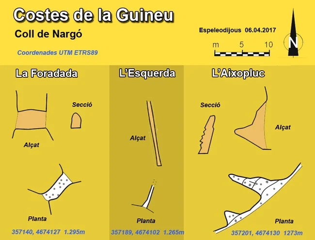 Topografia de COSTES DE LA GUINEU, FORATS DE LES