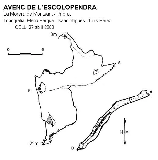 Topographie de ESCOLOPENDRA, AVENC DE L'