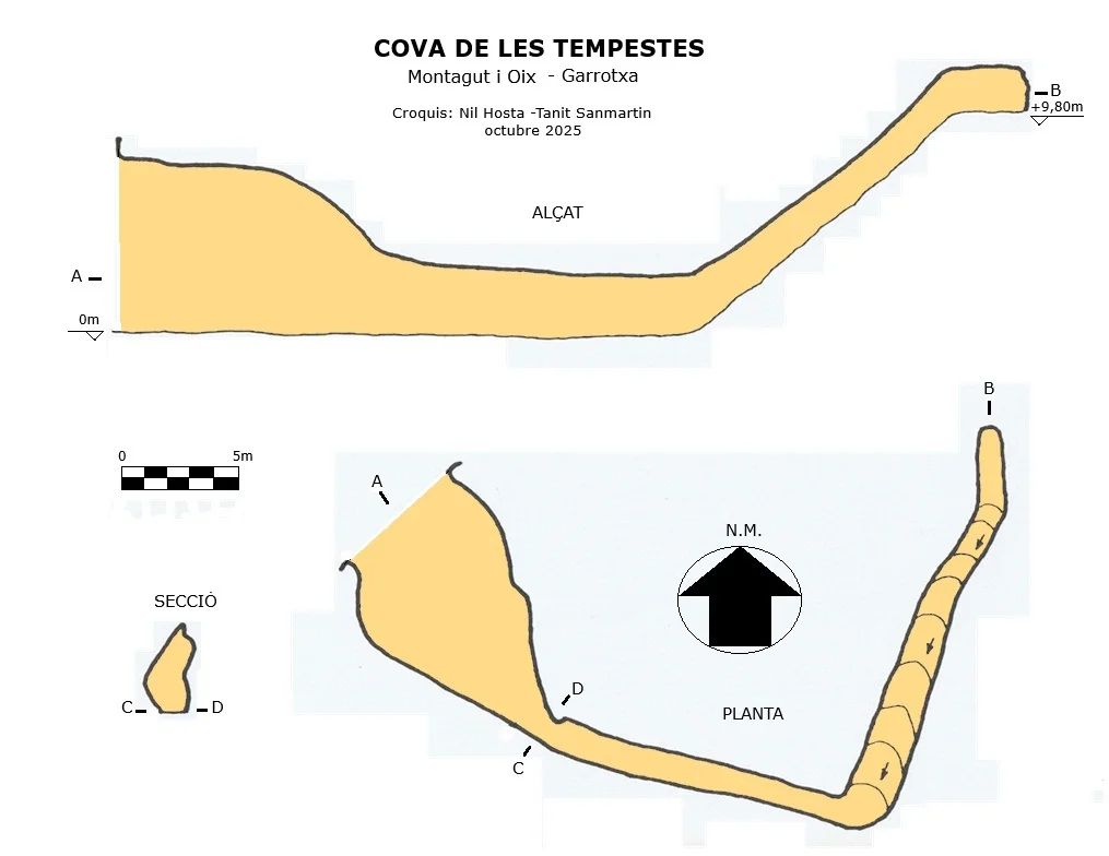 Topografia de TEMPESTES, COVA DE LES