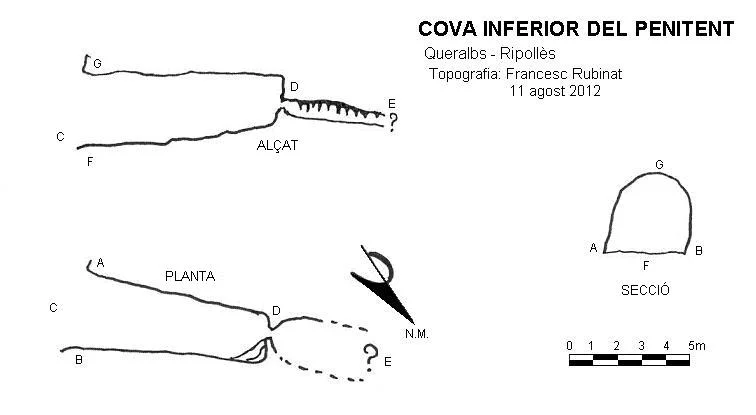 Topografía de PENITENT, COVA INFERIOR DEL