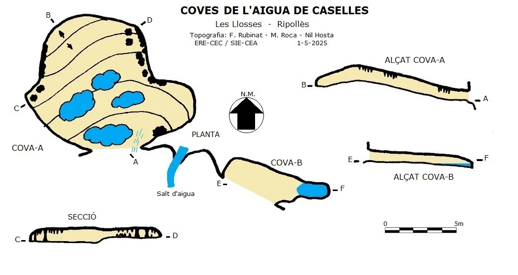 Topografia de AIGUA DE CASELLES, COVES DE L'