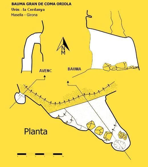 Topografía de COMA ORIOLA, BAUMA GRAN DE