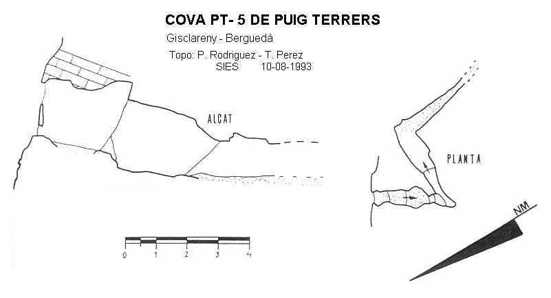 Topografia de PUIG TERRERS, COVA PT-5 DE