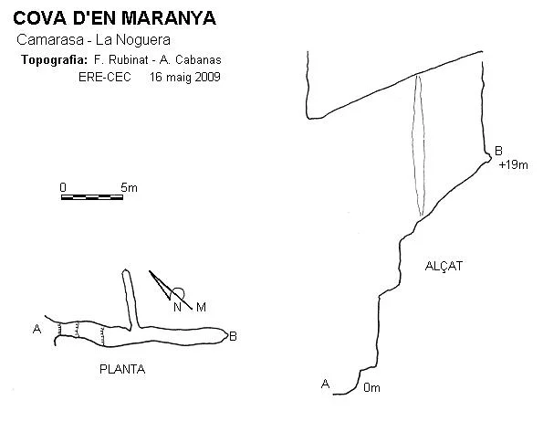 Topographie de MARANYA, COVA D'EN