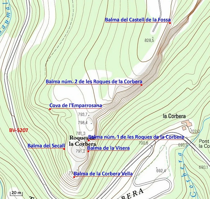 Topografia de VISERA, BALMA DE LA