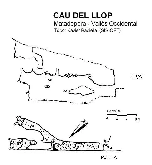 Topographie de LLOP, CAU DEL