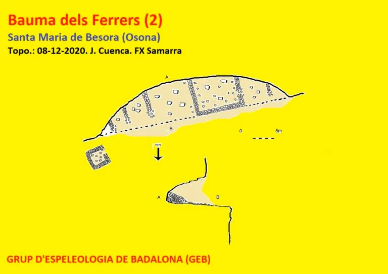 Topografia de FERRERS, BAUMA Nº 2 DELS
