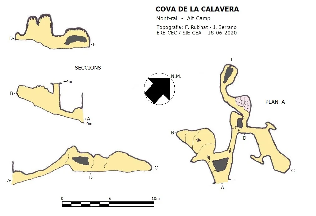 Topografía de CALAVERA, COVA DE LA