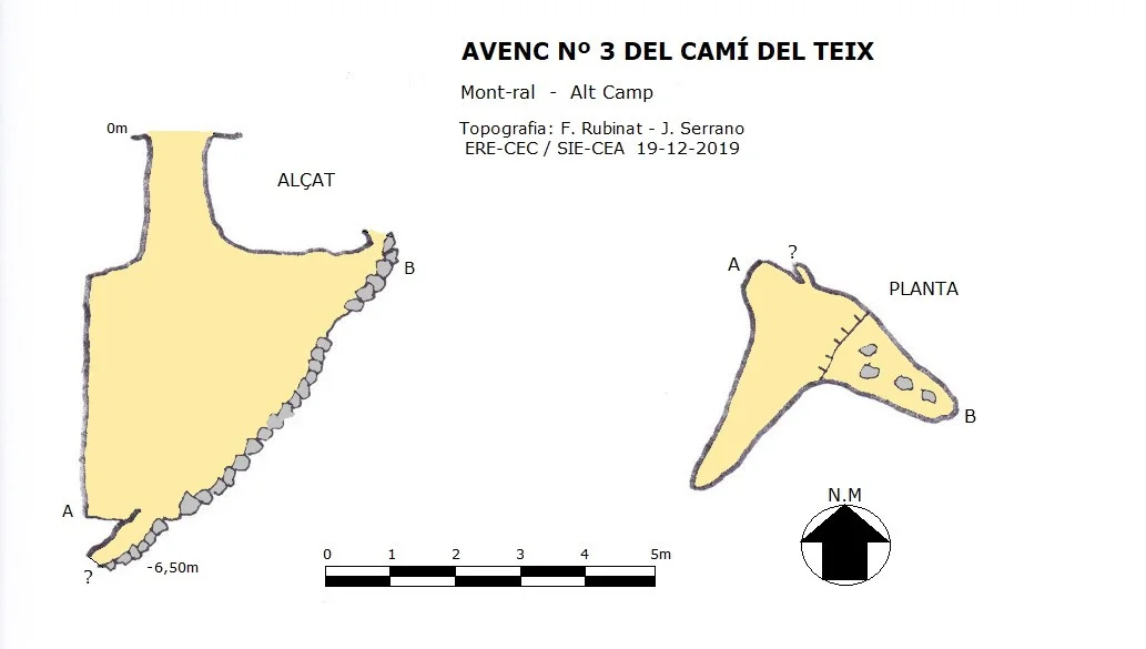 Survey of CAMÍ DEL TEIX, AVENC Nº3 DEL