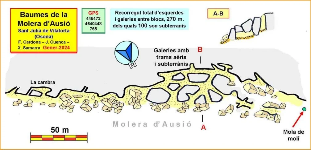 Survey of MOLERA D'AUSIÓ, BAUMES DE LA