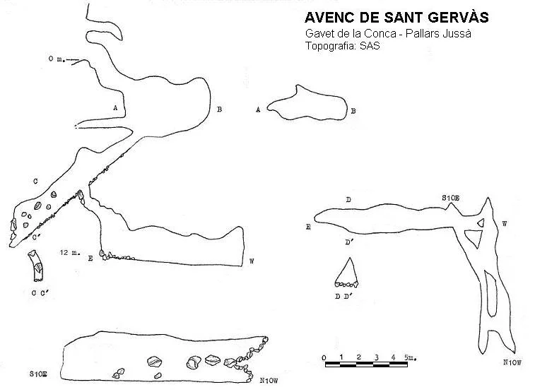 Topografía de SANT GERVÀS, AVENC DE