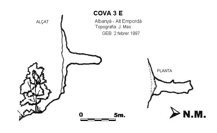 Topografía de TRES E (3 E), COVA