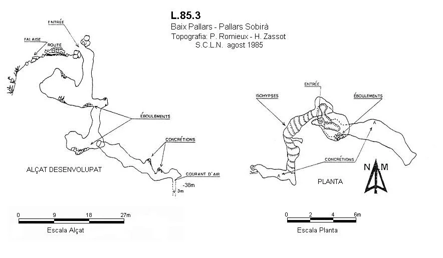 Topografia de L.85.3, AVENC