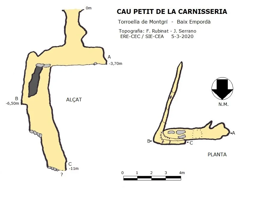 Topografía de CARNISSERIA, CAU PETIT DE LA