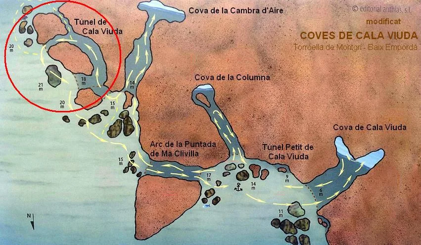 Topografía de CALA VIUDA, TÚNEL DE