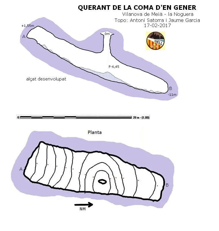 Topografia de COMA D'EN GENER, QUERANT DE LA