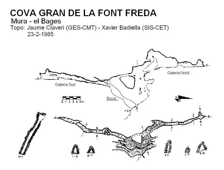 Topographie de FONT FREDA, COVA GRAN DE LA