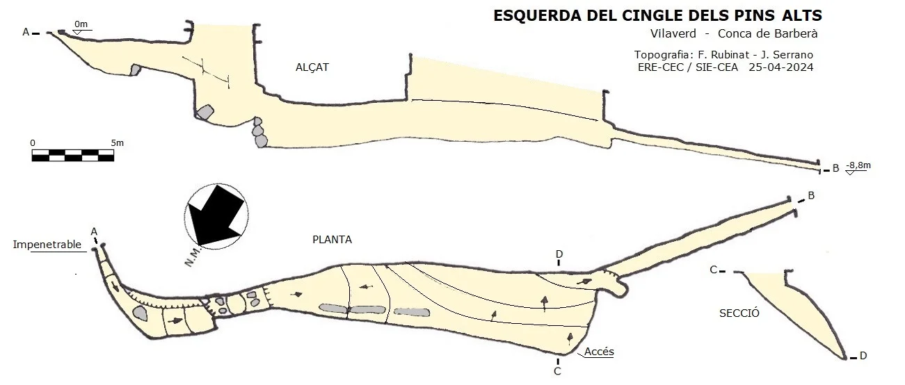 Topografía de CINGLE DELS PINS ALTS, ESQUERDA DEL