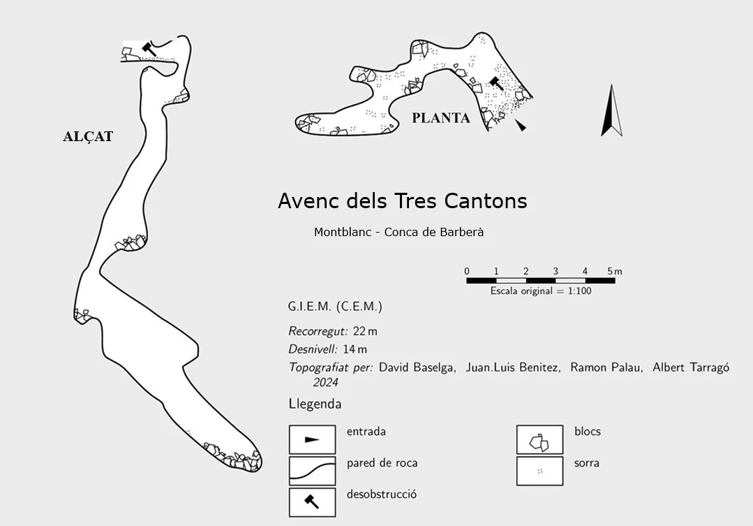 Topografía de TRES CANTONS, AVENC DELS