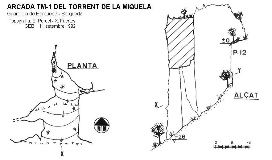 Survey of TORRENT DE LA MIQUELA, ARCADA TM-1 DEL
