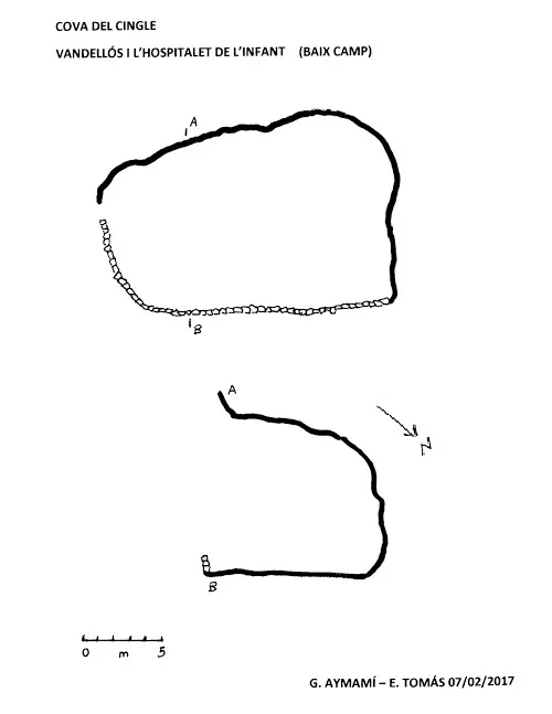 Topografía de CINGLE, COVA DEL