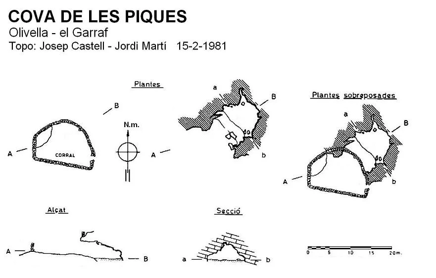 Topografia de PIQUES, COVA DE LES