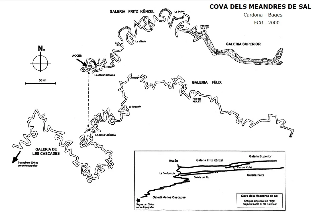Topografía de MEANDRES DE SAL, COVA DELS