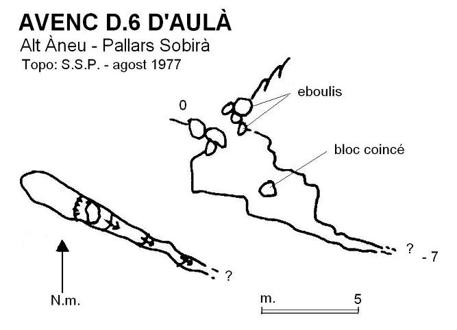 Topografía de AULÀ, AVENC D.6 D'