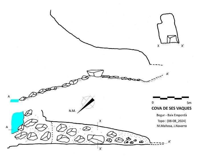 Topographie de VAQUES, COVA DE SES