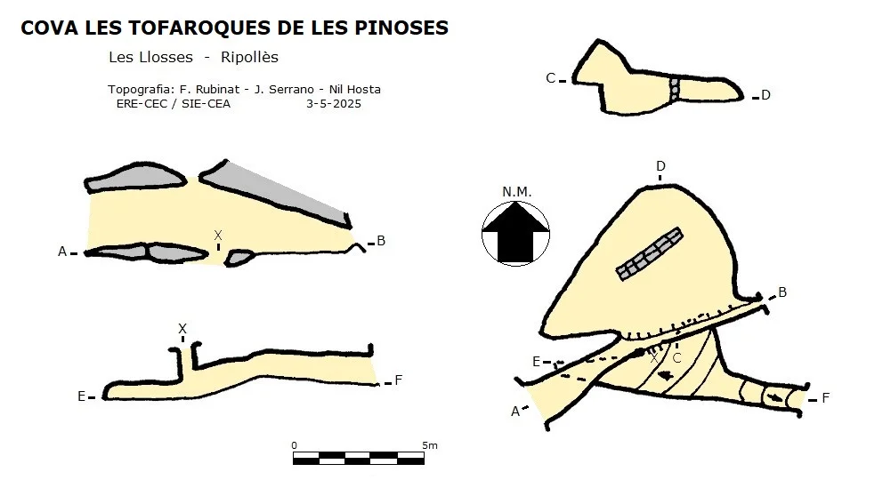 Topografía de TOFAROQUES DE LES PINOSES, COVA LES