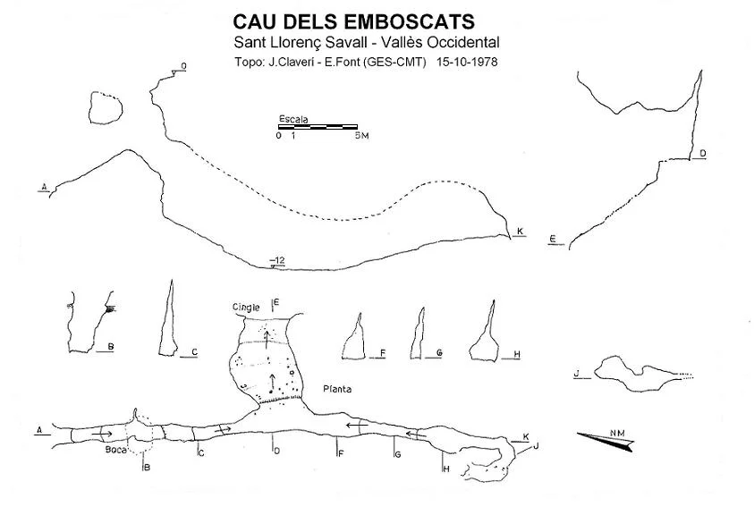 Topografia de EMBOSCATS, CAU DELS