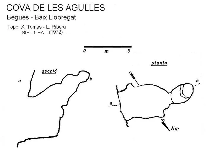 Topografía de AGULLES,  COVA DE LES