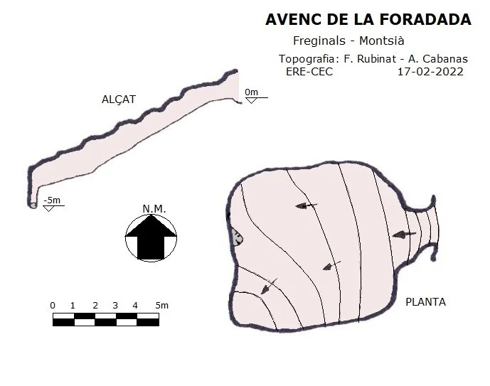 Topografia de FORADADA, AVENC DE LA
