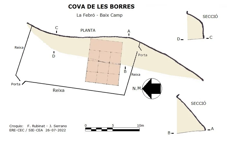 Topografía de BORRES, COVA DE LES