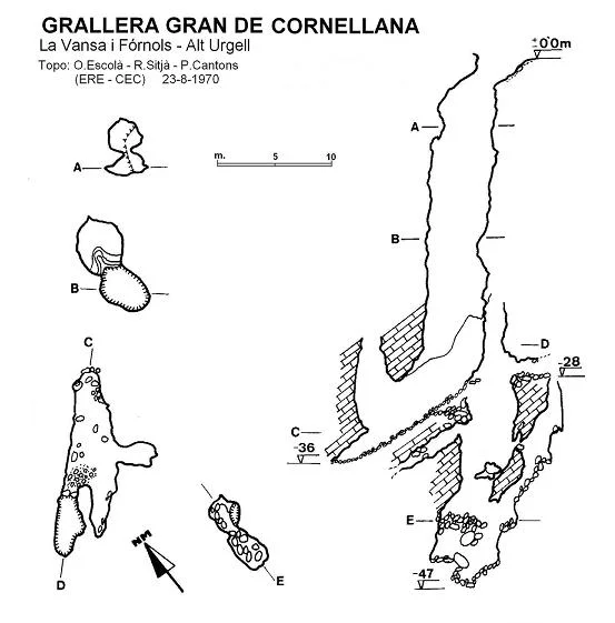 Topografía de CORNELLANA, GRALLERA GRAN DE